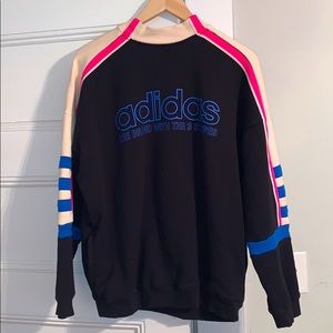 Adidas Mock Neck Racing Moto Sweatshirt